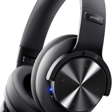Picun B8 Bluetooth Headphones, 120H Playtime Headphones Wireless Bluetooth with 3 EQ Modes, Low Latency, Hands-Free Calls, Over Ear Headphones for Travel Home Office Cellphone PC Black